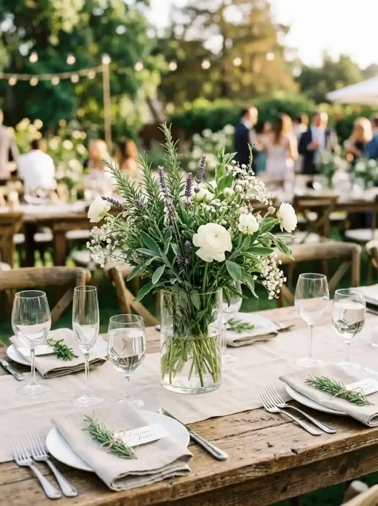 DIY Herb and Flower Centerpieces