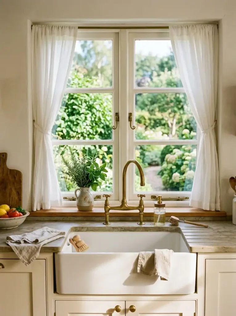 A Farmhouse Sink with a View
