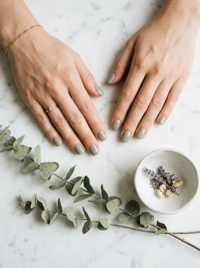 Sage Glazed Nails
