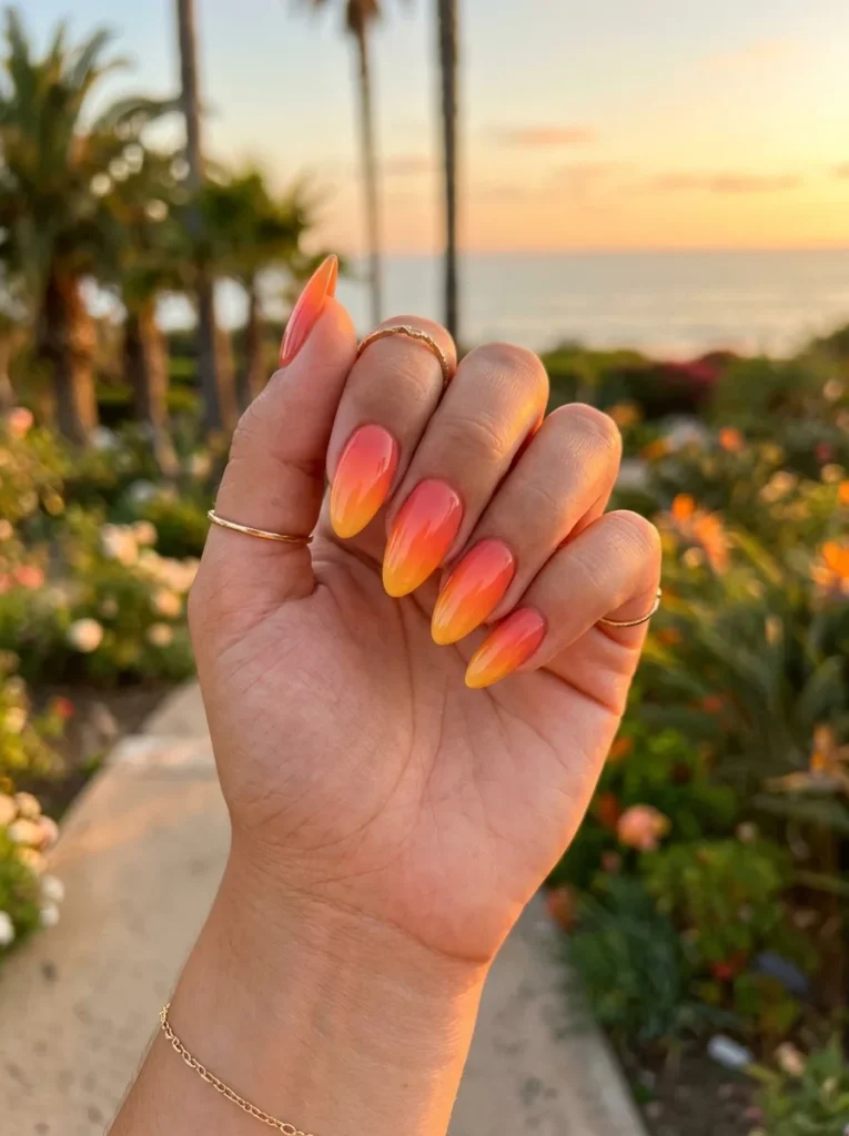 Sunset Ombre Nails