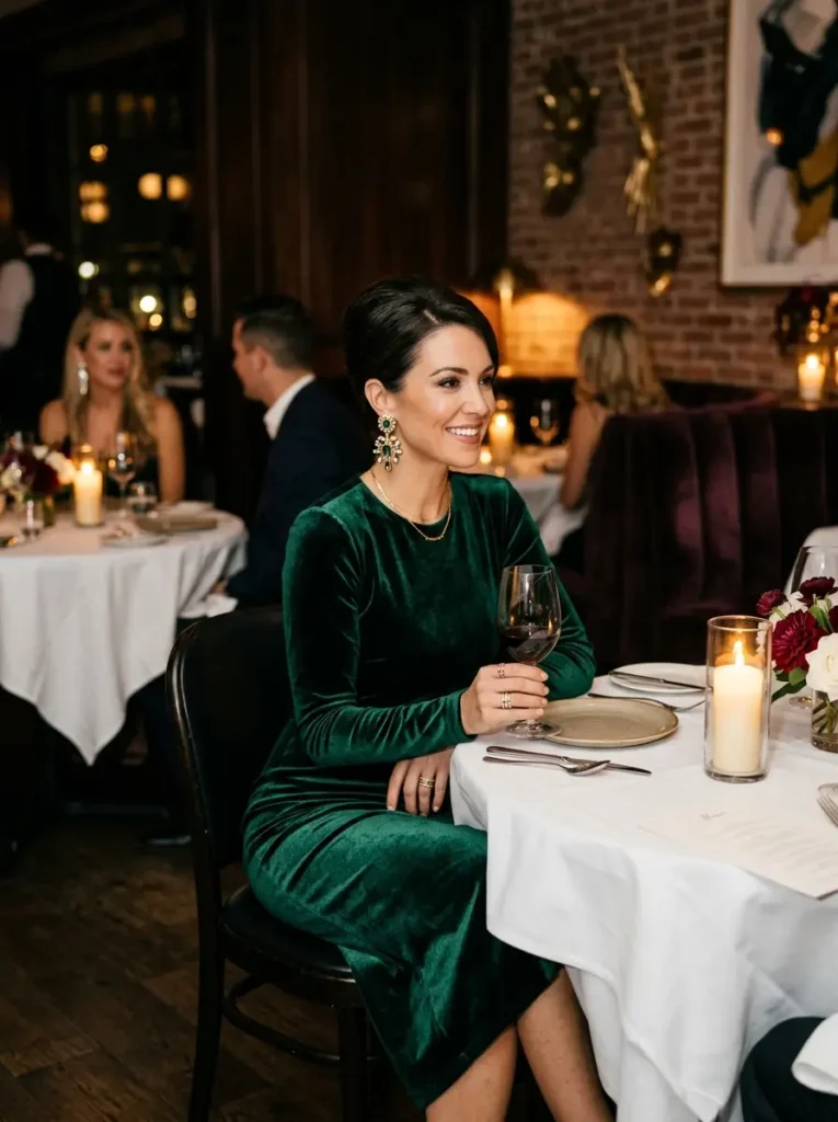 VelvetruMidi Dress for Evening Glamo