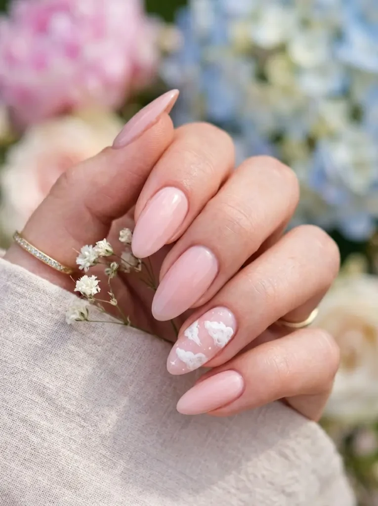 Blush Pink Cloud Nails