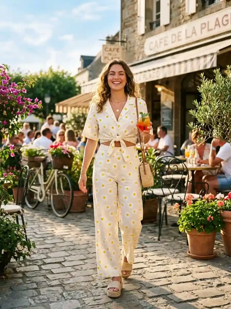 Daisy Print Co-ord + Platform Sandals