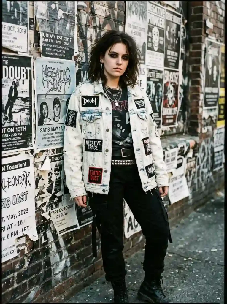 Destroyed Denim Jacket + Everything Black