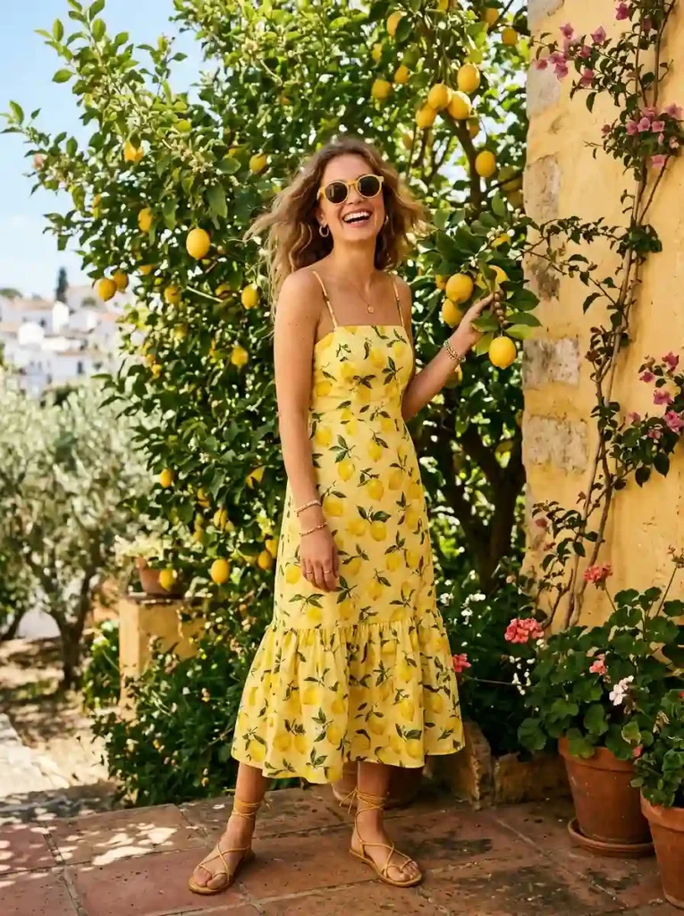 Lemon Print Everything Summer Fit