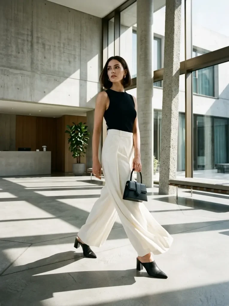 Ultra Wide-Leg Tailored Trousers