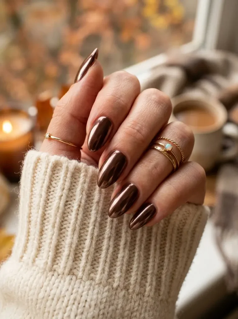 Chocolate Glazed Almond Nails
