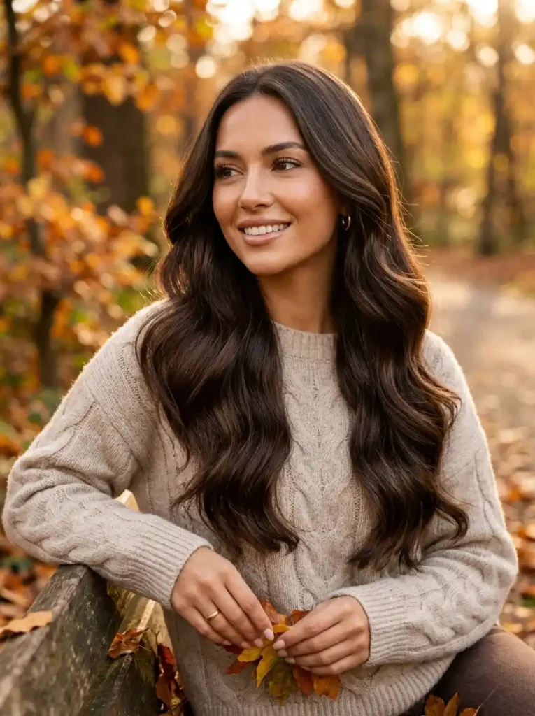 Espresso Brunette with Glass Hair Shine