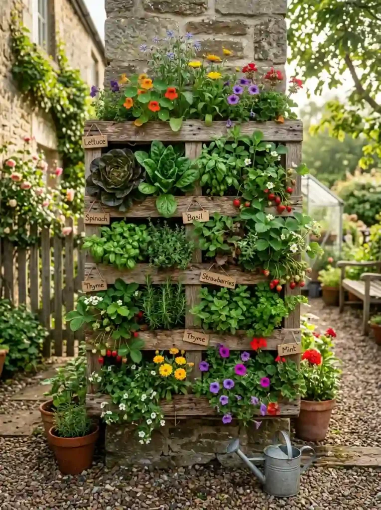 Vertical Pallet Vegetable Garden