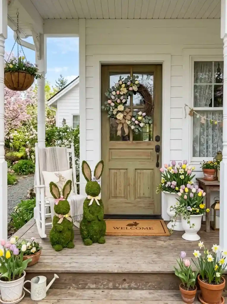 DIY Moss Bunny Display