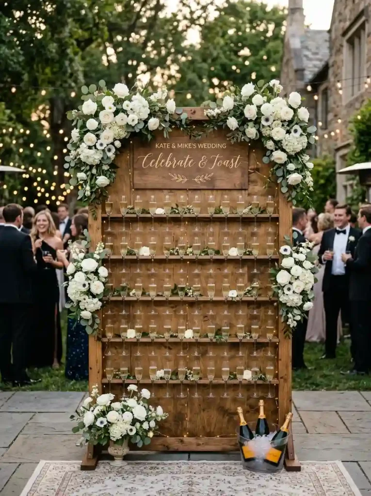 Champagne Wall Display