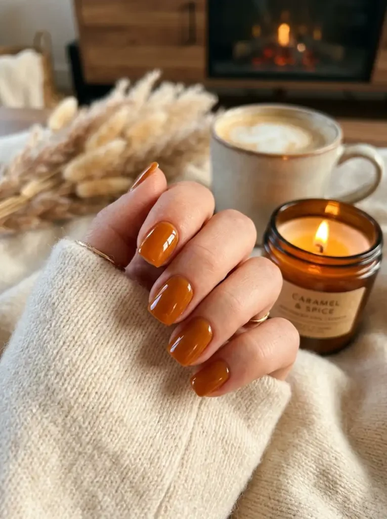  Glazed Caramel Nails