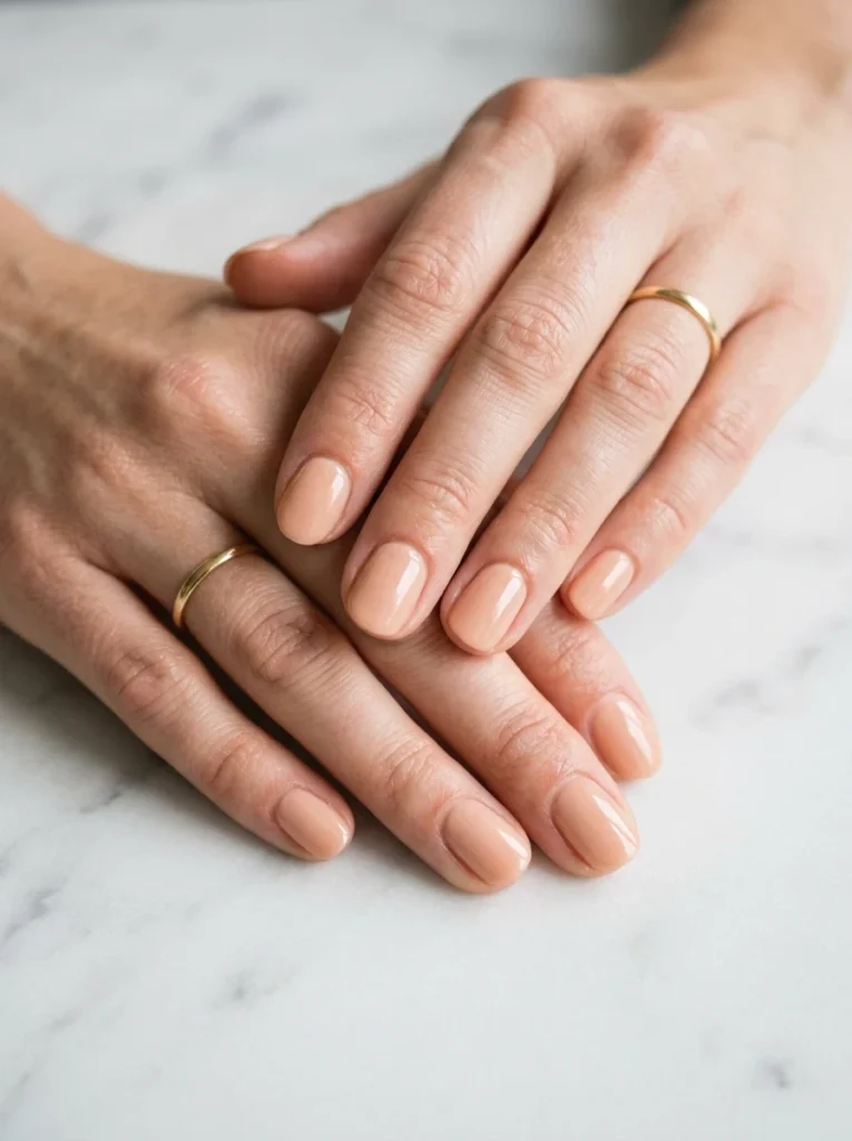  Peachy Nude Nails