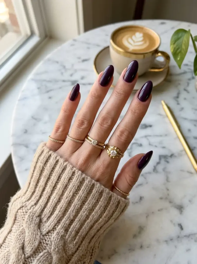  Royal Purple Glitter Nails