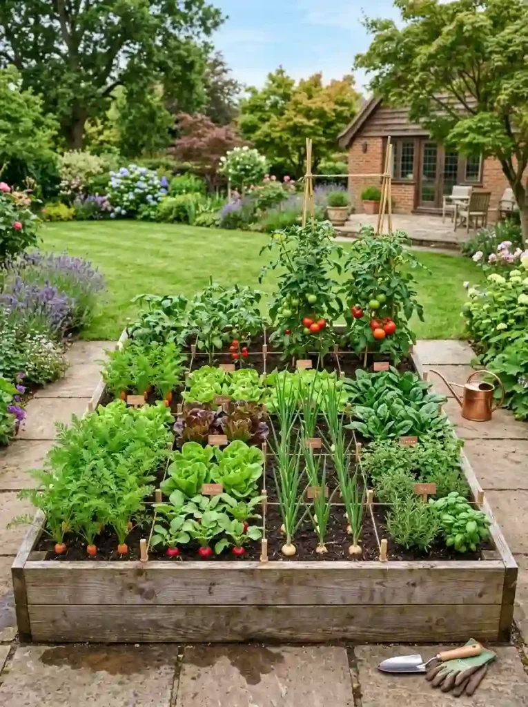 Square Foot Gardening Layout