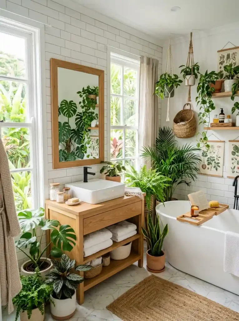 Green Botanical Bathroom