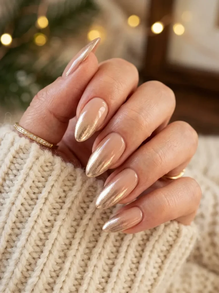Ombre Nude to Champagne Chrome