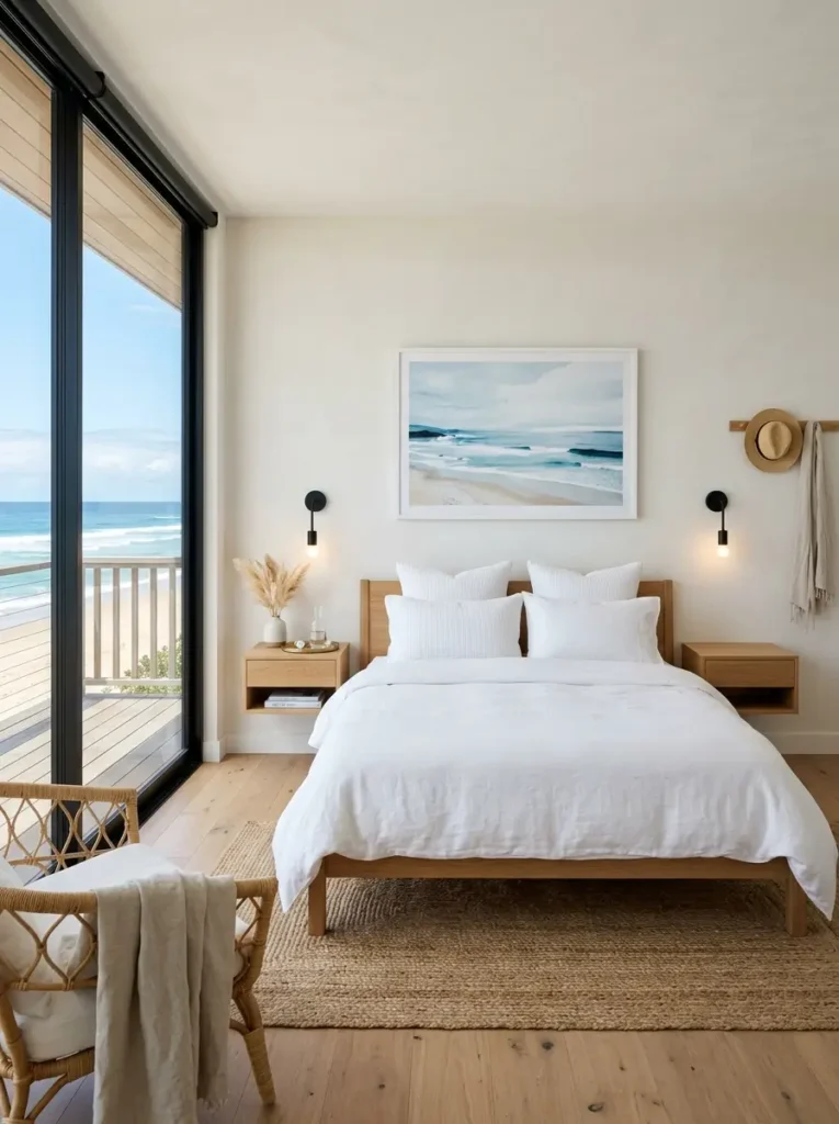 Install Floating Oak Nightstands