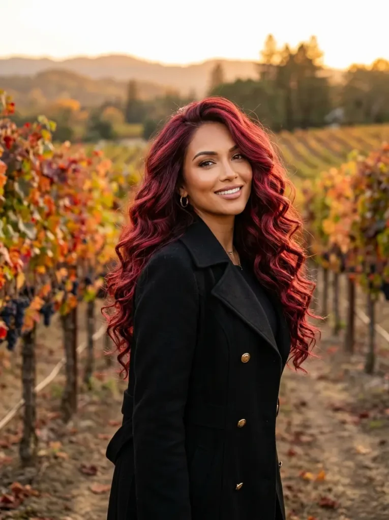 Cranberry Red Balayage