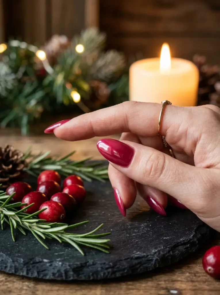  Glazed Cranberry Nails