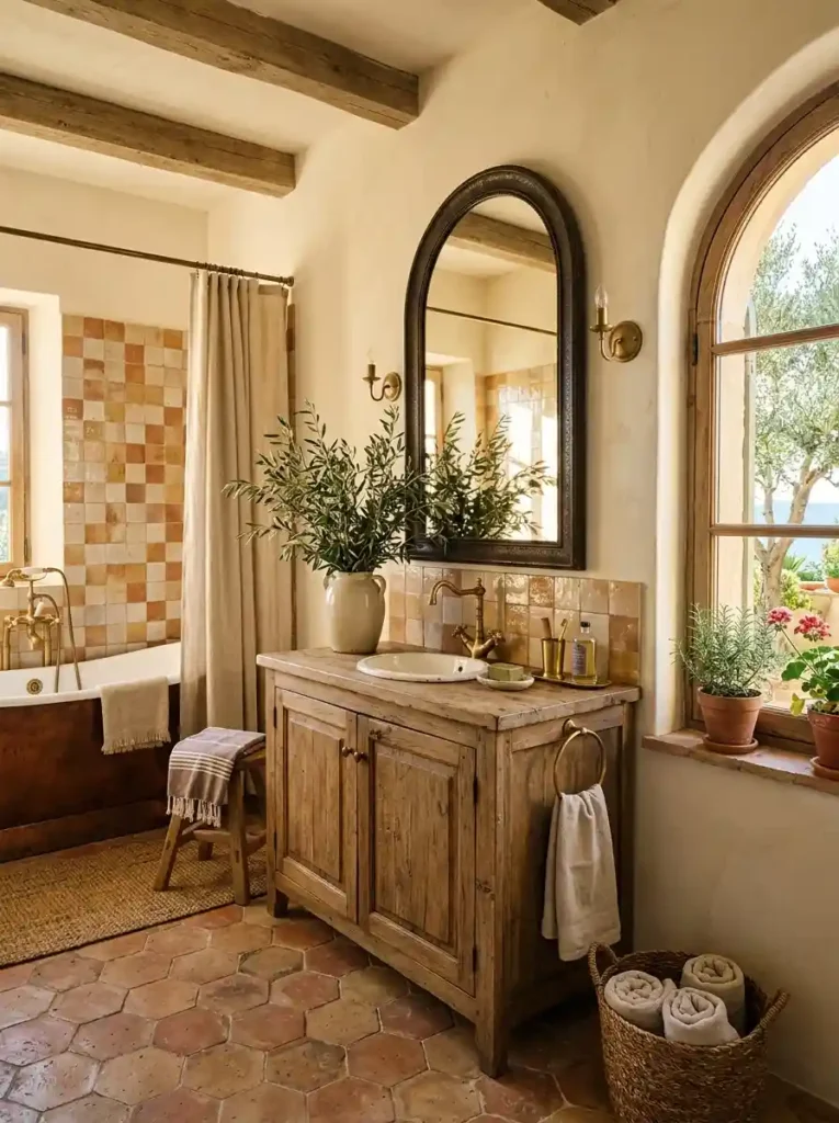 Mediterranean-Inspired Bathroom