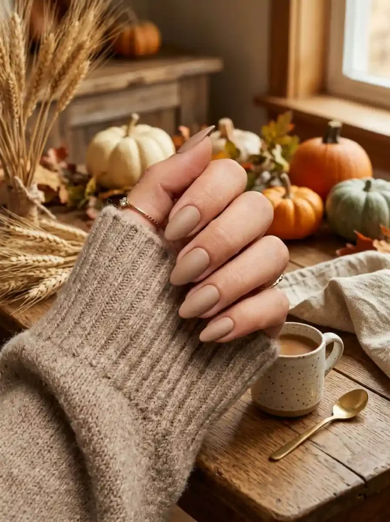 Toasted Almond Matte Nails