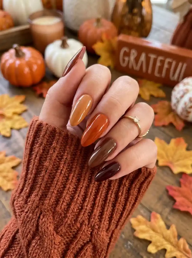 Autumn Harvest Ombre Nails