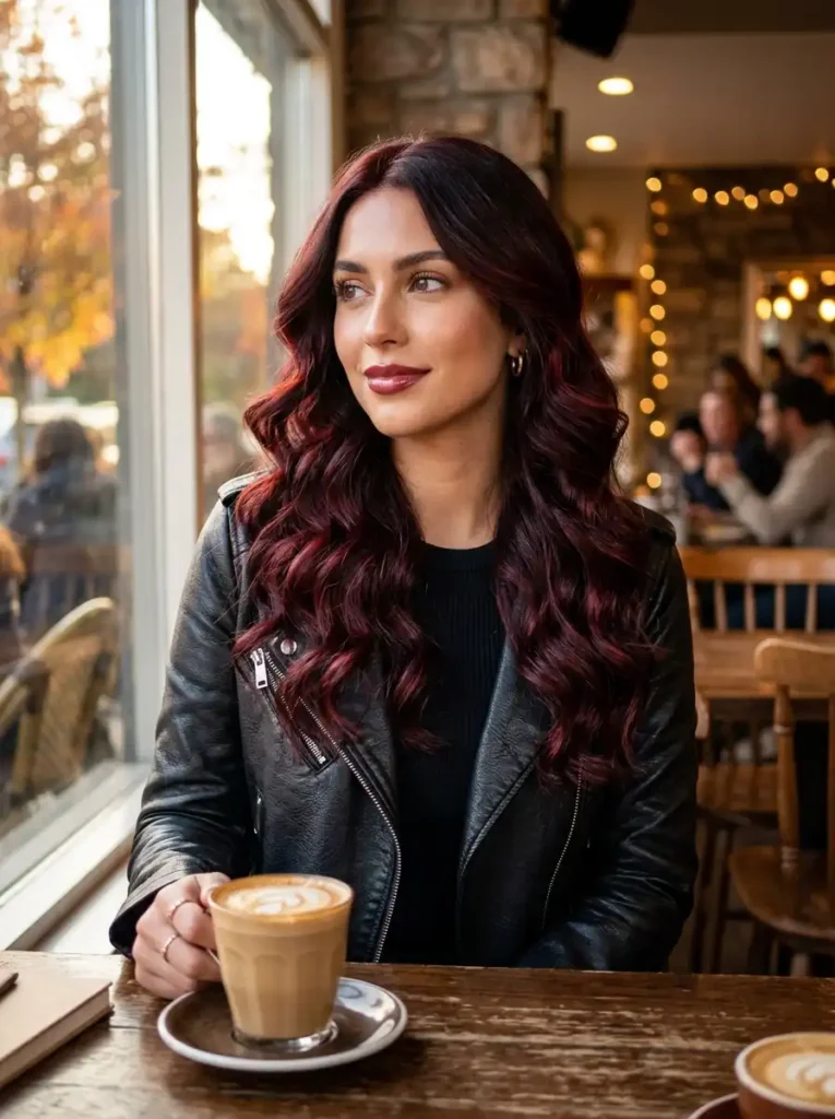 Dark Cherry Cola Balayage