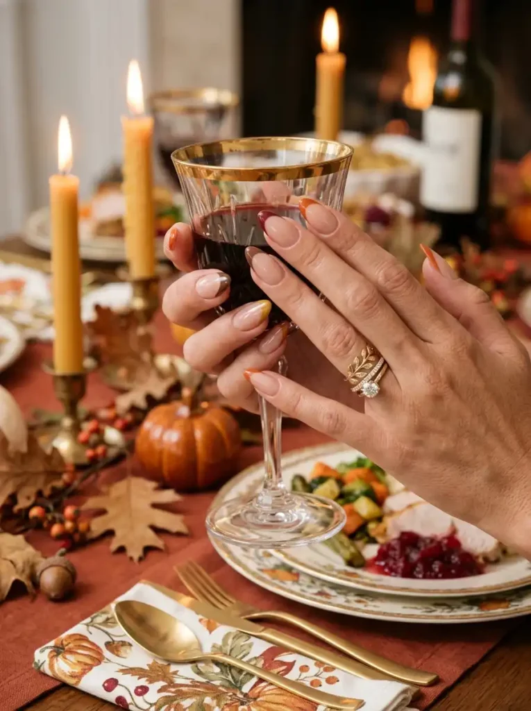  Minimalist Thanksgiving French Tips