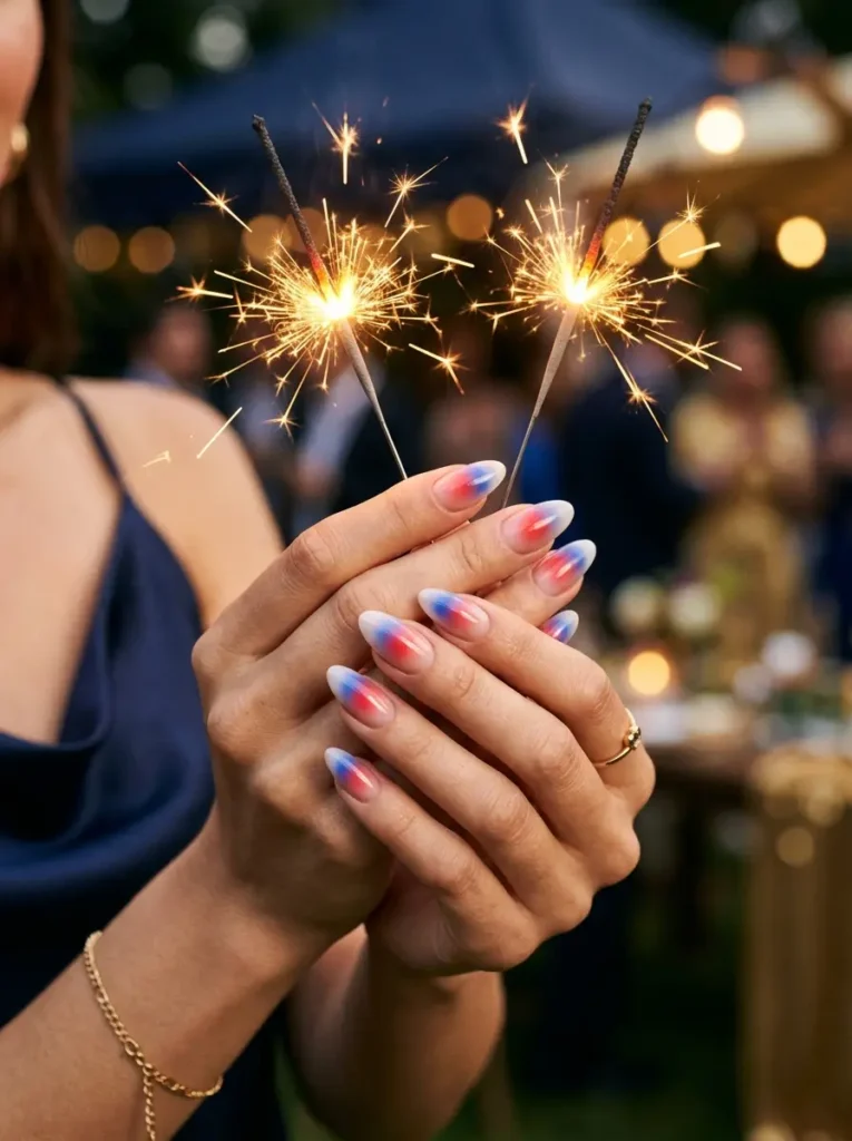 Patriotic Aura Nails