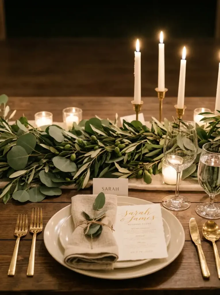 DIY Greenery Table Runners