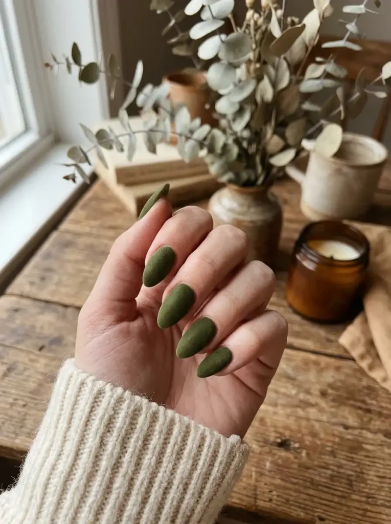 Emerald Chrome Nails