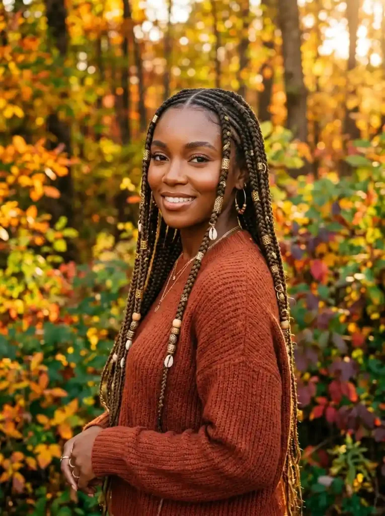 Fulani Braids with Gold Cuffs