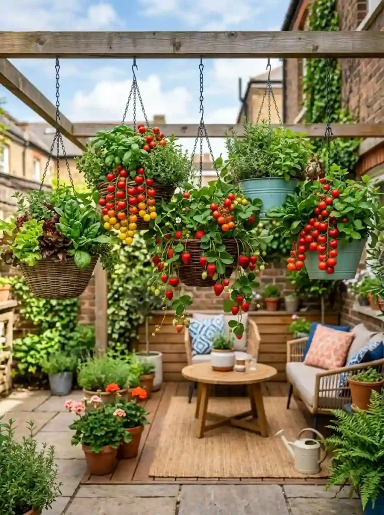 Hanging Basket Vegetable Garden