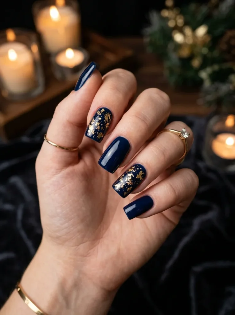 Midnight Navy with Gold Accents