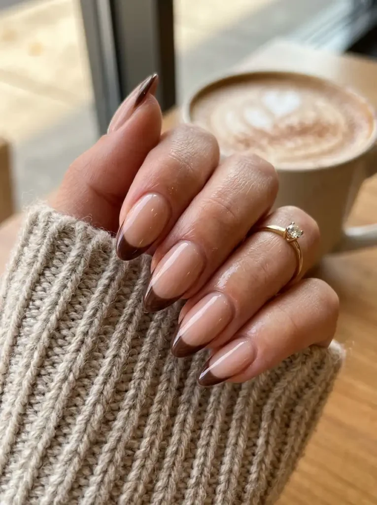 Mocha French Tips
