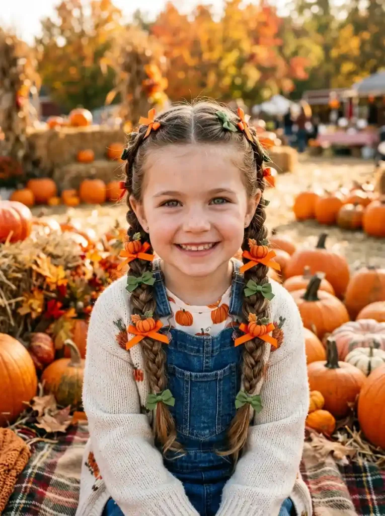 Pumpkin Braided Pigtails