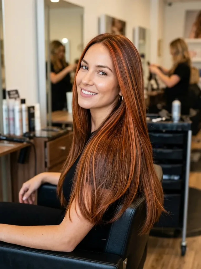 . Cinnamon Brown with Copper Highlights