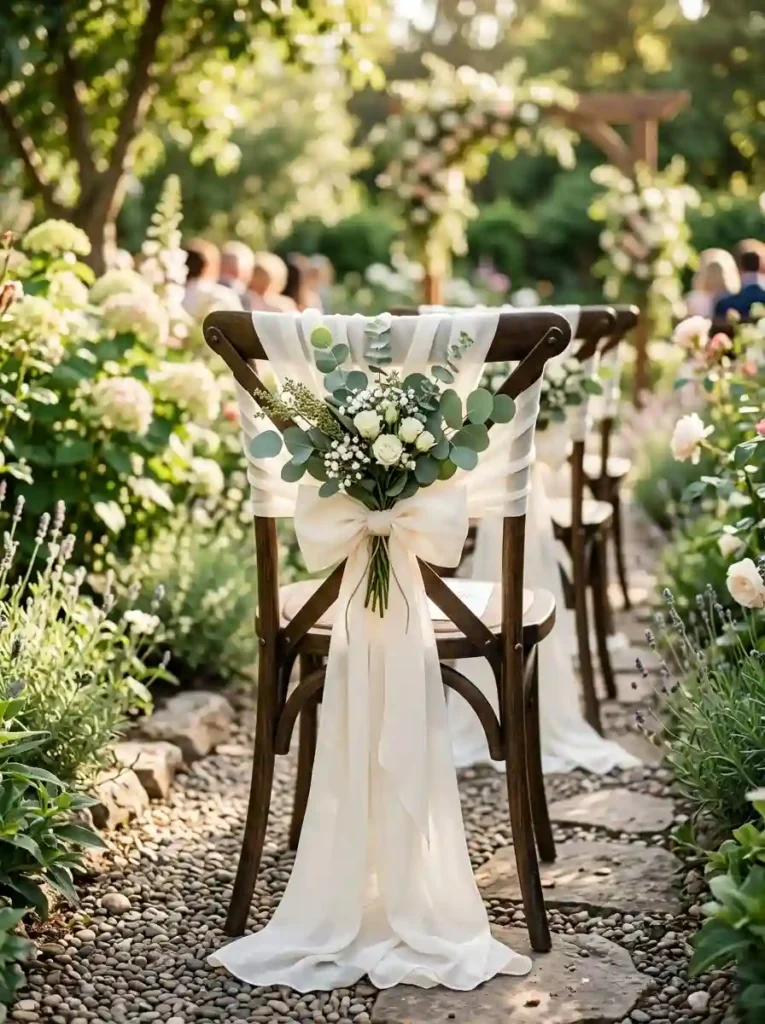 Elegant Fabric Chair Bows