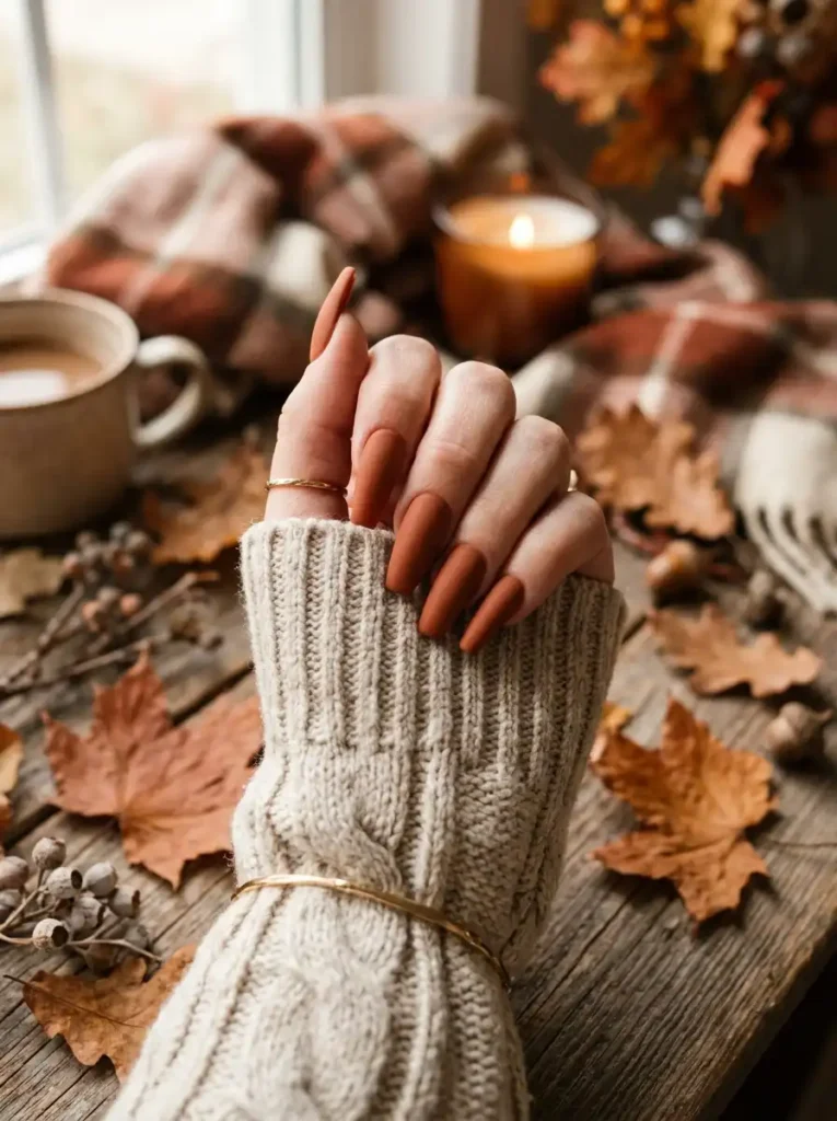 Matte Terracotta Nails