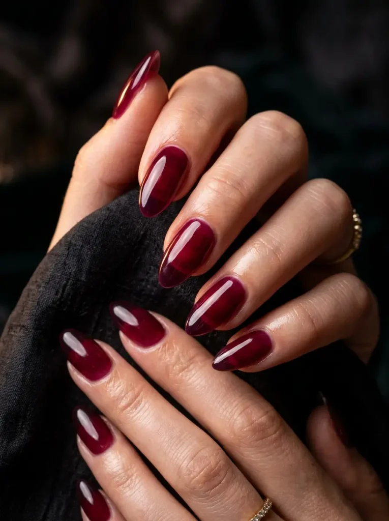 Black Cherry Jelly Nails