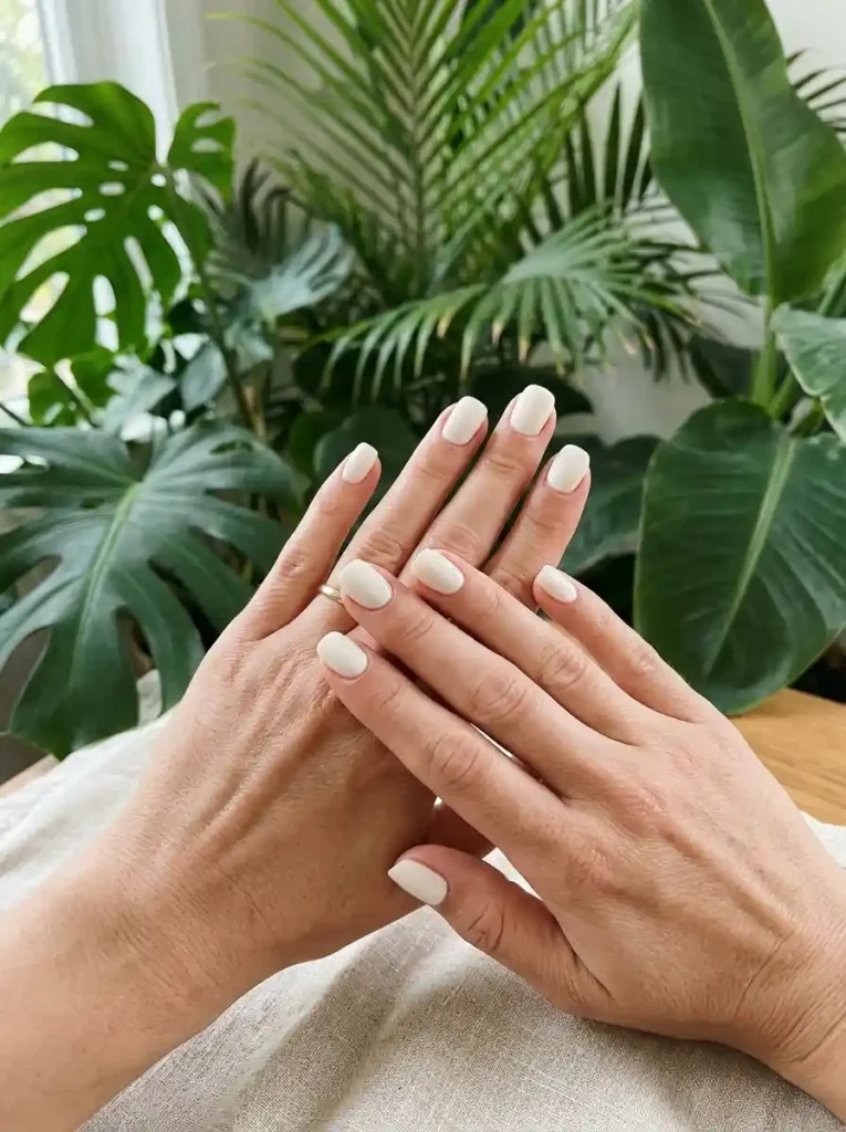 Coconut Milk White Nails