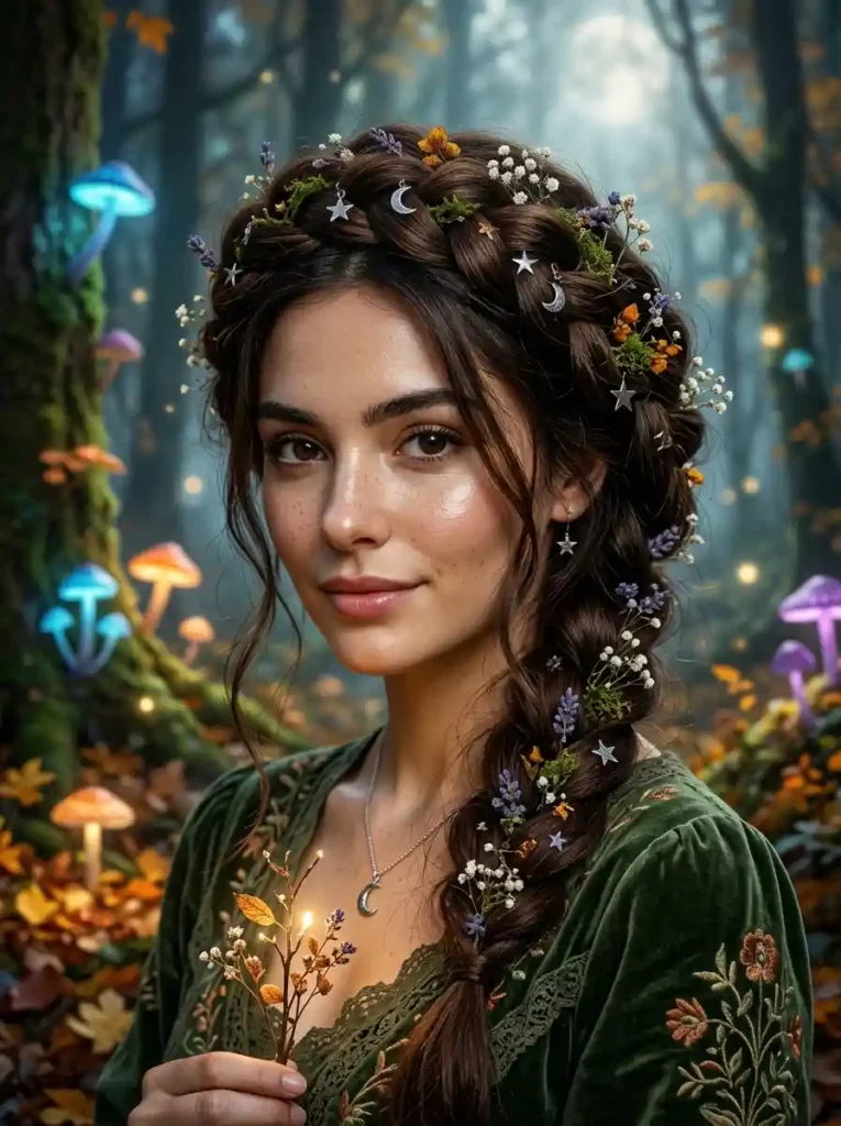 Half-Up Celestial Witch Hairstyle