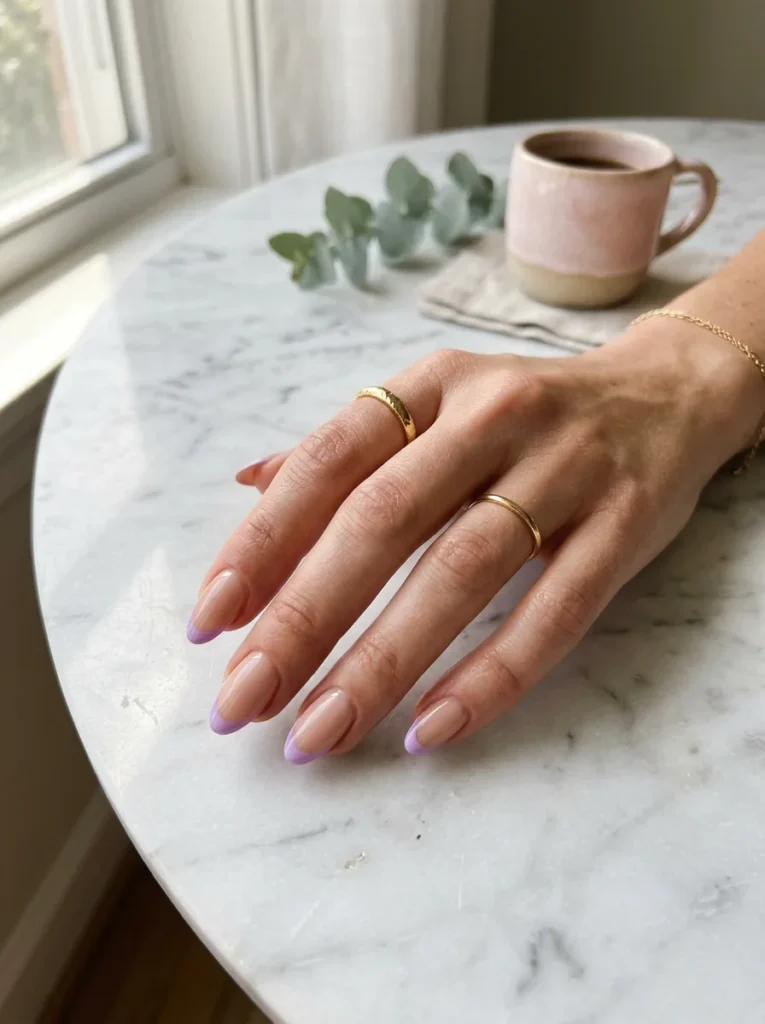 Matte Mauve Coffin Nails