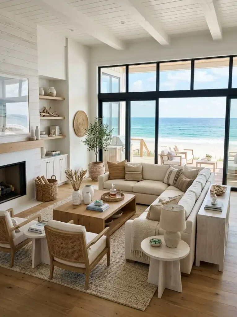 Natural Oak and Whitewashed Wood Furniture