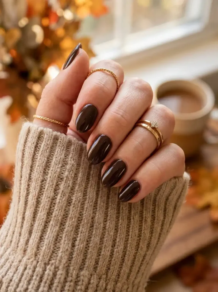  Espresso Brown Nails