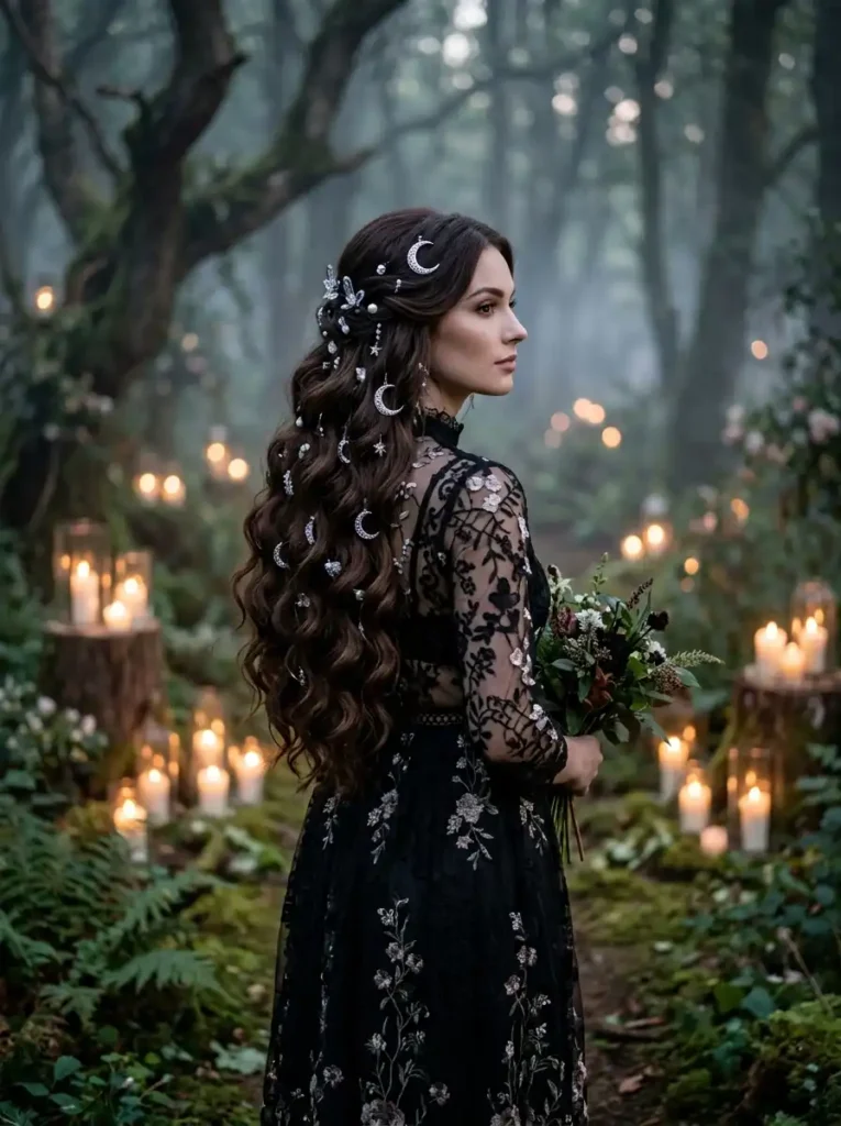 Gothic Bubble Braid Ponytail
