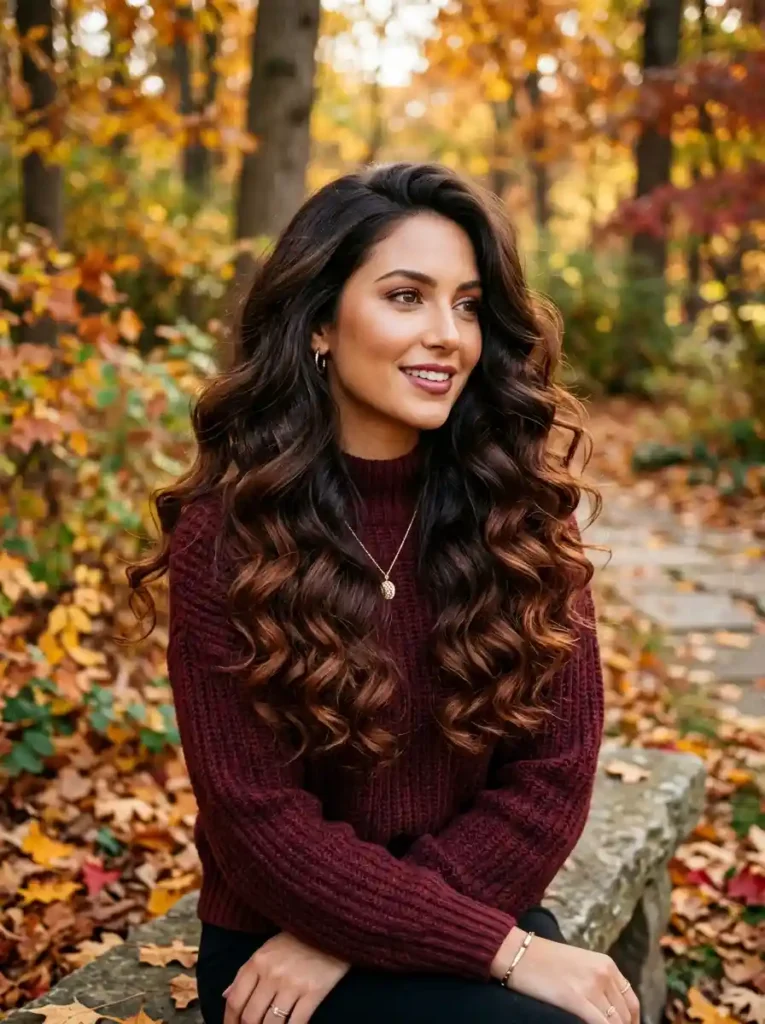  Dark Chocolate Brown with Soft Auburn Ends