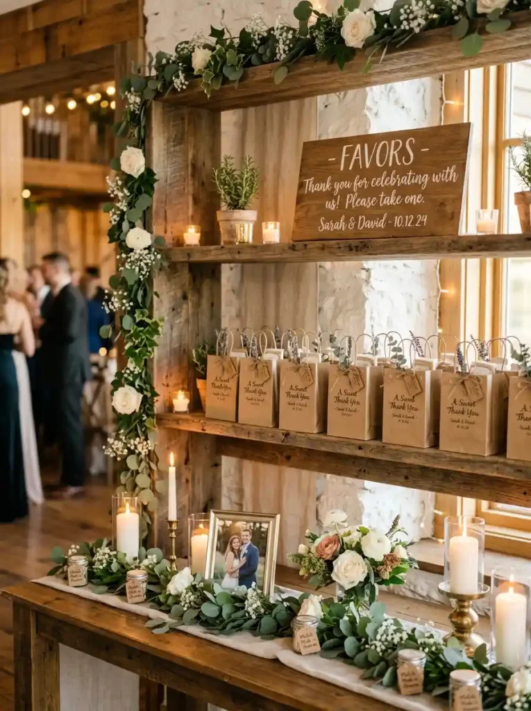  Handcrafted Wedding Favor Display