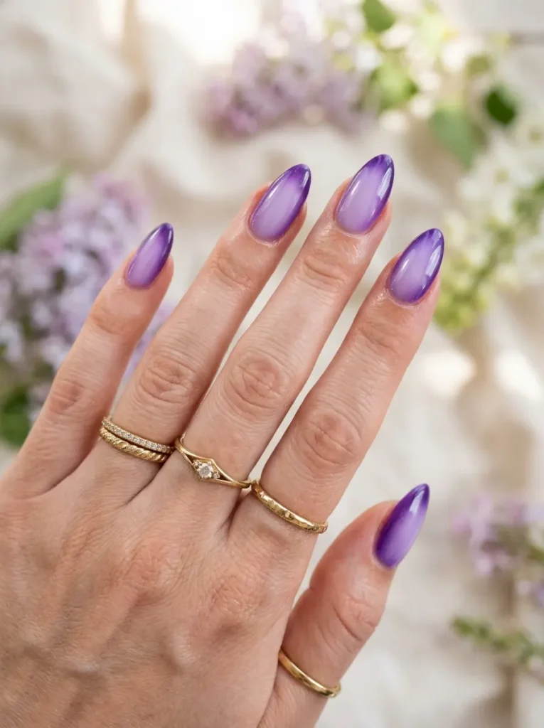 Violet Chrome French Tips